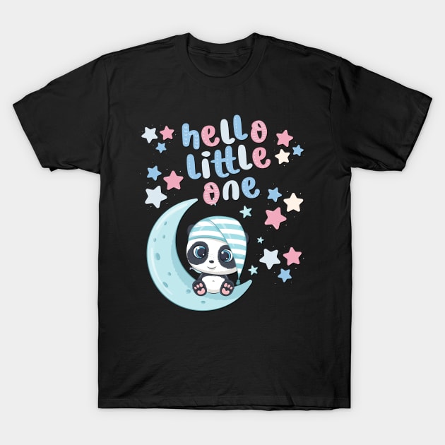 Hello little One Smart Cookie Sweet little panda cute baby outfit T-Shirt by BoogieCreates